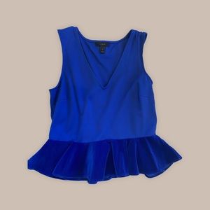 Jcrew womens royal blue sleeveless vneck top size S